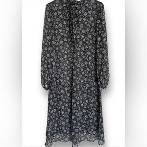 ZARA Midi Shirt Dress Size L Blue
Floral Metallic Shine Long Sleeve Boho